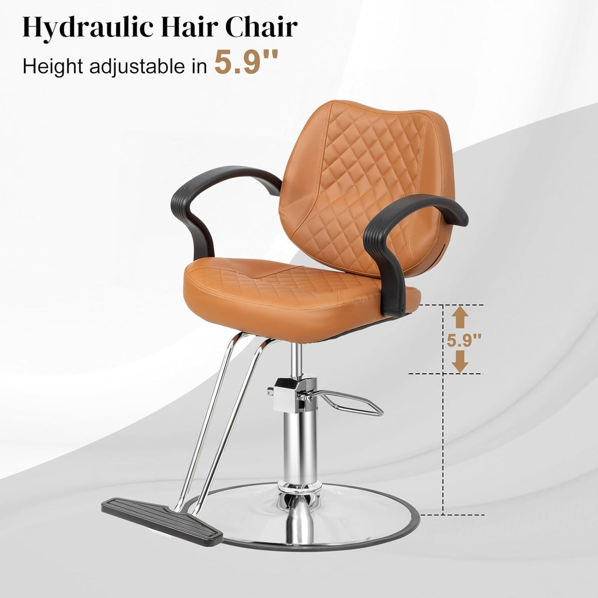 Heavy Duty Salon Styling Chair with Hydraulic Pump & Swivel Base