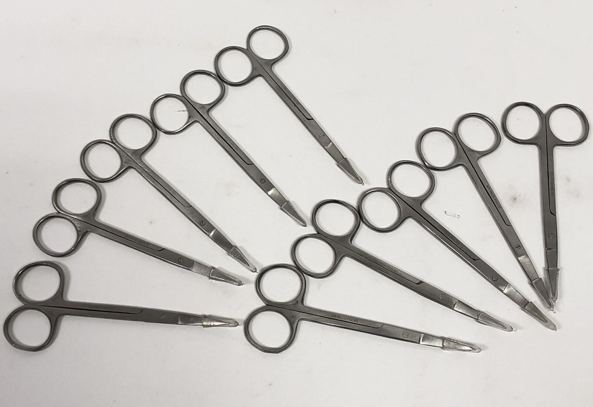 10 Pack Iris 4.5 Inch Curved Tip Surgical Scissors - New