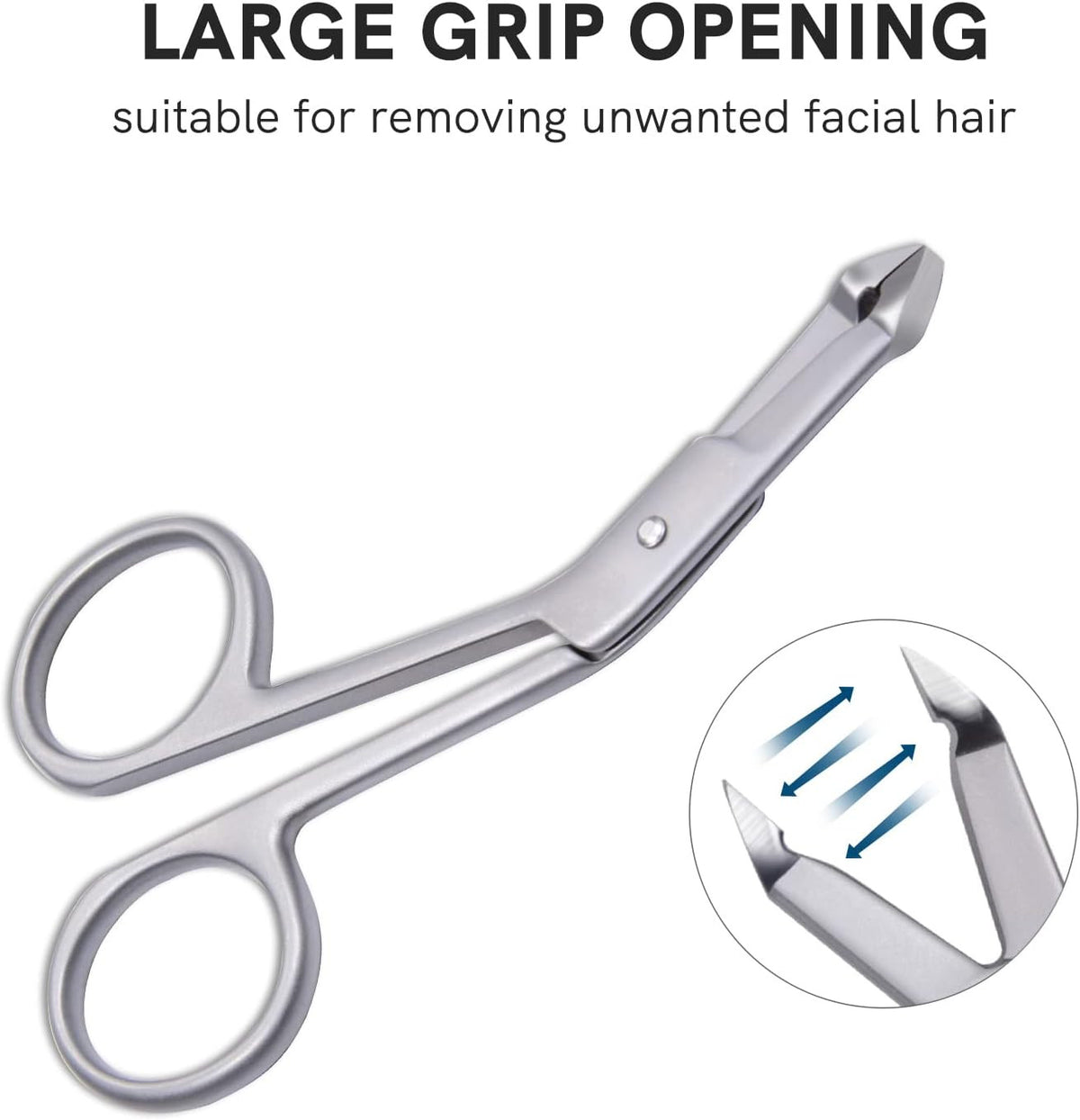 Professional Scissor Tweezers - Stainless Steel Precision Eyebrow & Facial Hair Tool