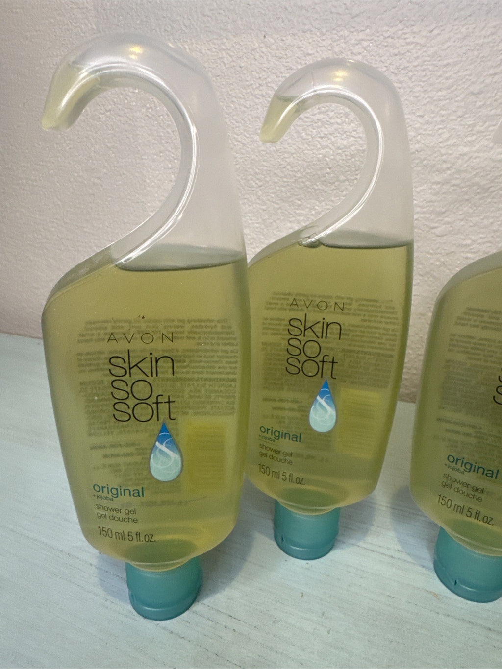 Lot of 4 Avon Skin So Soft Original Shower Gel with Jojoba Oil - 5 fl oz