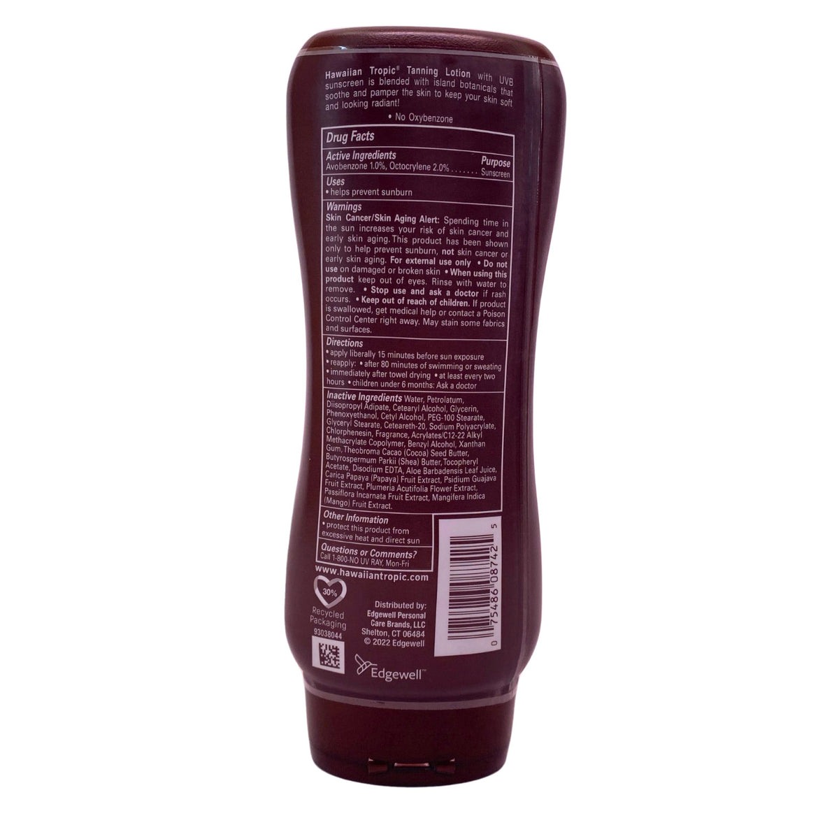 Hawaiian Tropic Island Tanning Sunscreen Lotion SPF 4 Twin Pack