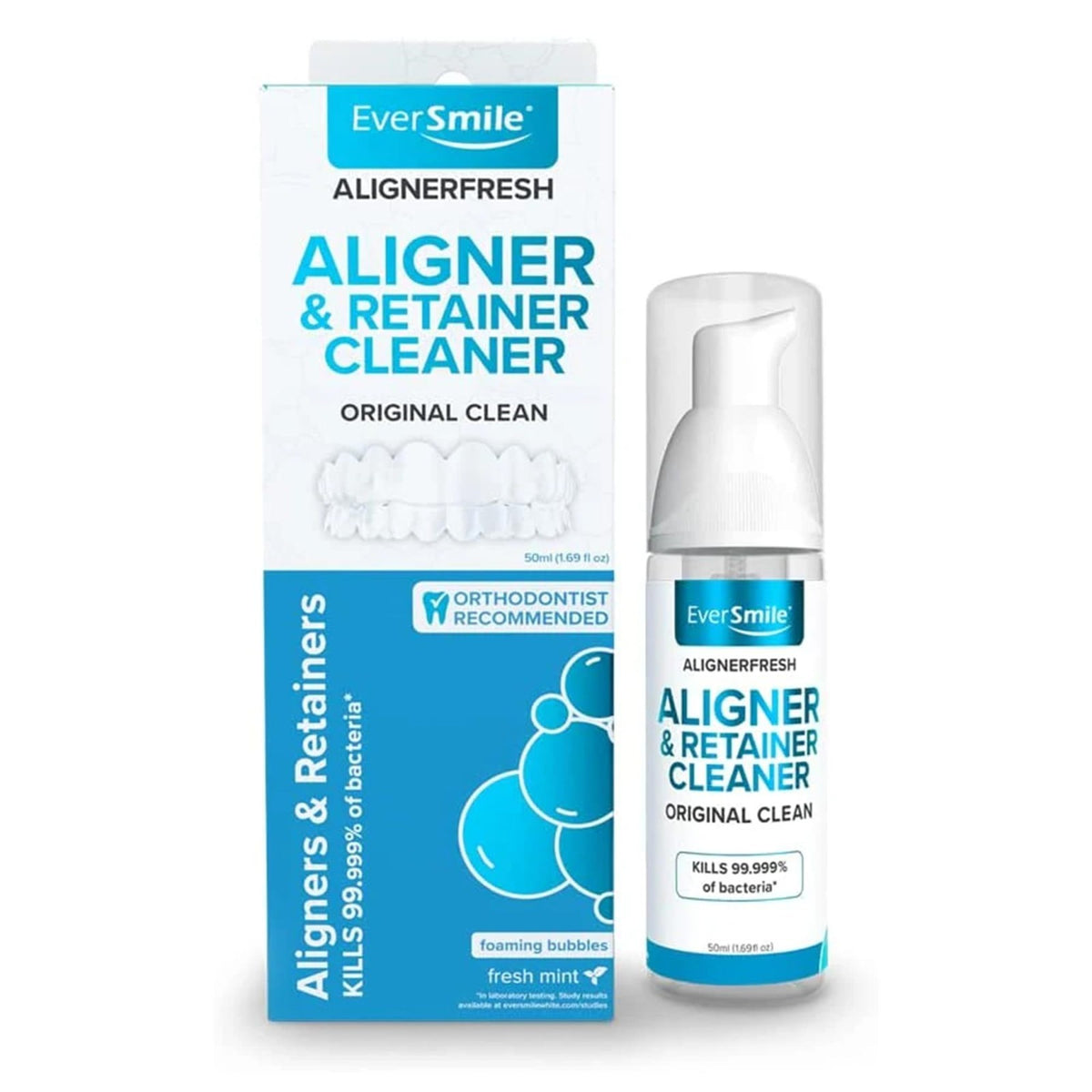 Aligner Cleaner Foam for Clear Aligners & Retainers - Whitens Teeth, Kills Bacteria