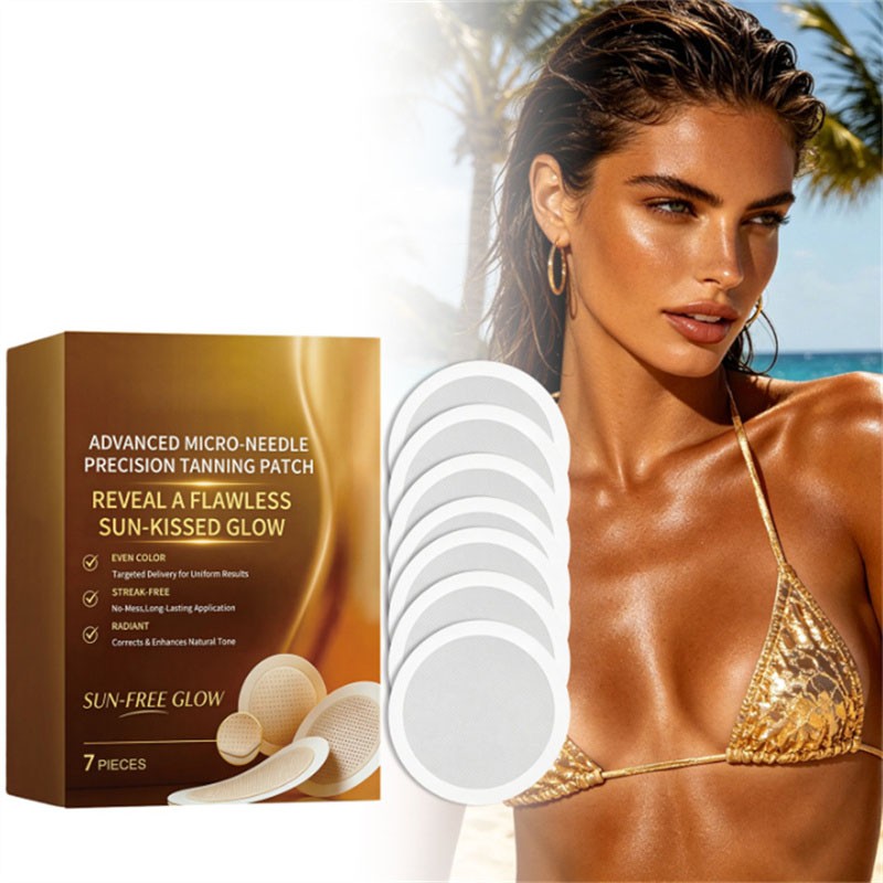 Sun-Free Micro-Needle Tanning Patches for Safe Natural Glow