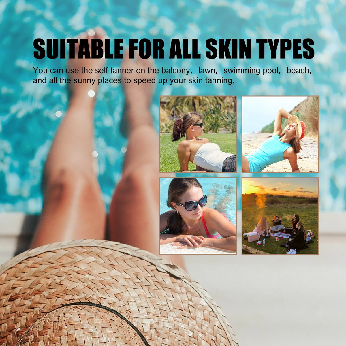 Outdoor Tanning Gel with Carrot Oil and Moisturizers – Accelerates Sun Tanning