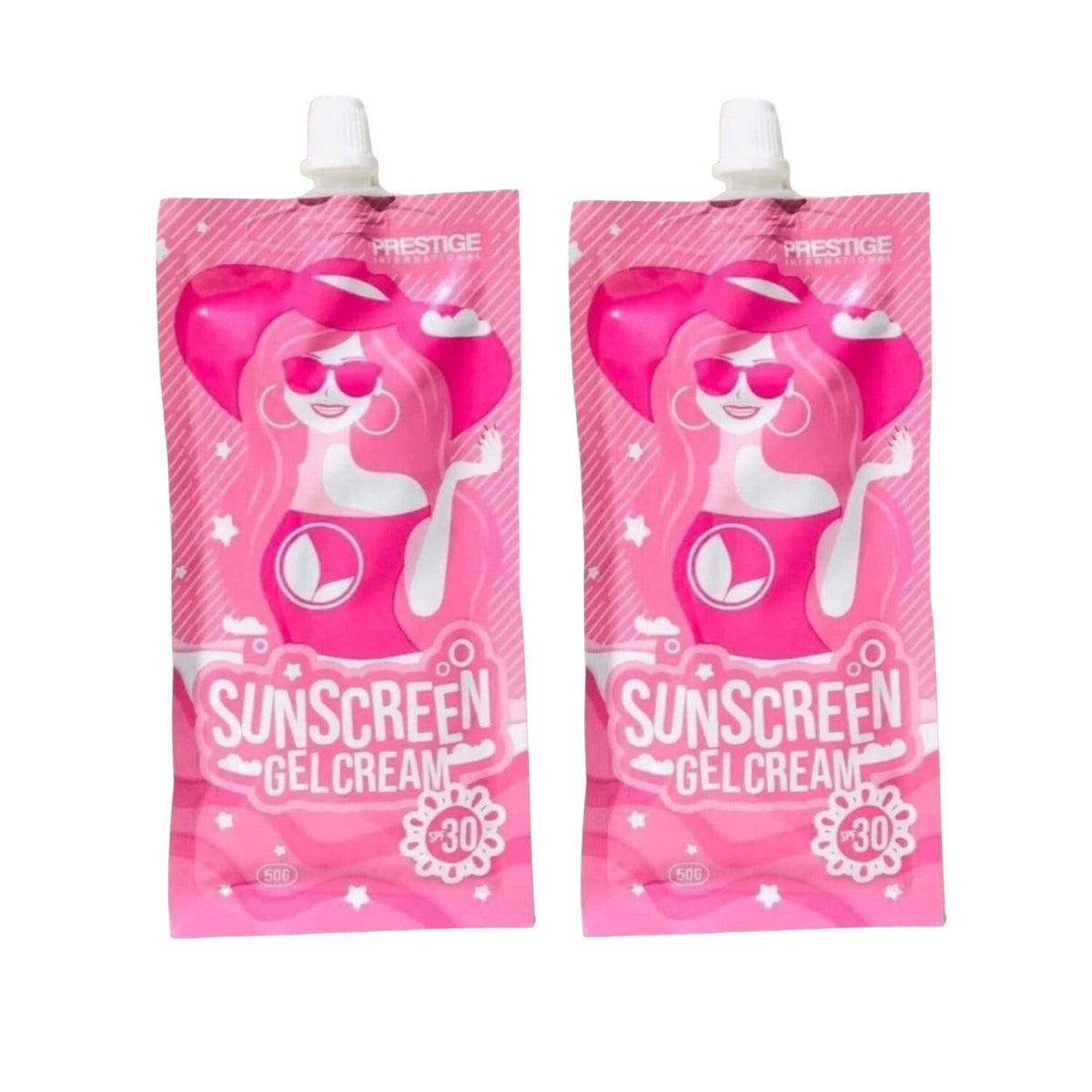Sunscreen Gel Cream - Lightweight UV Protection for Daily Use, 50g Each