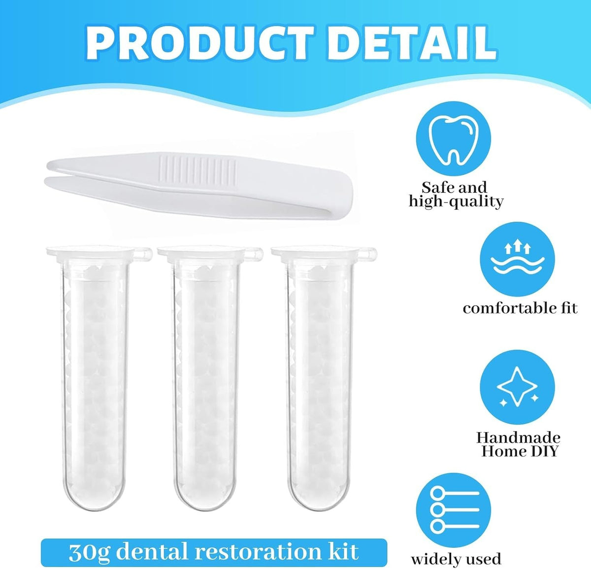 Dental Repair Kit Moldable Thermal Beads for Missing or Broken Teeth