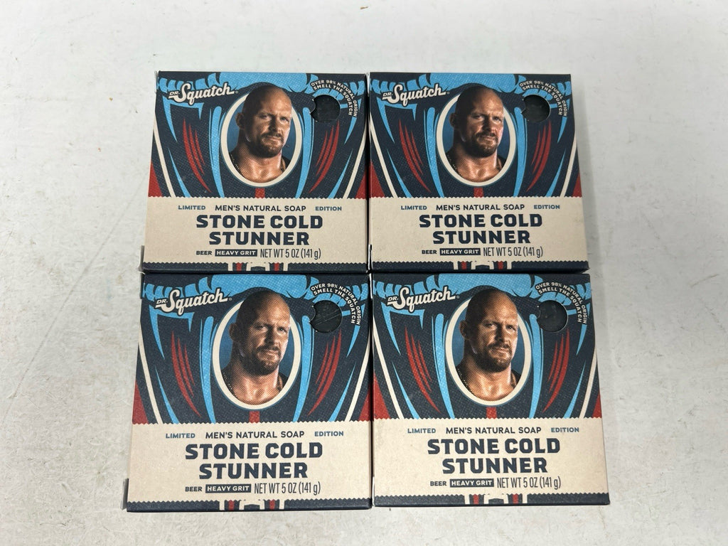 Men's Natural Soap Bars Set - Steve Austin Stone Cold Stunner 4 Pack 5 oz