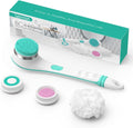 Electric Rotating Body Brush with Long Handle & 4 Attachments