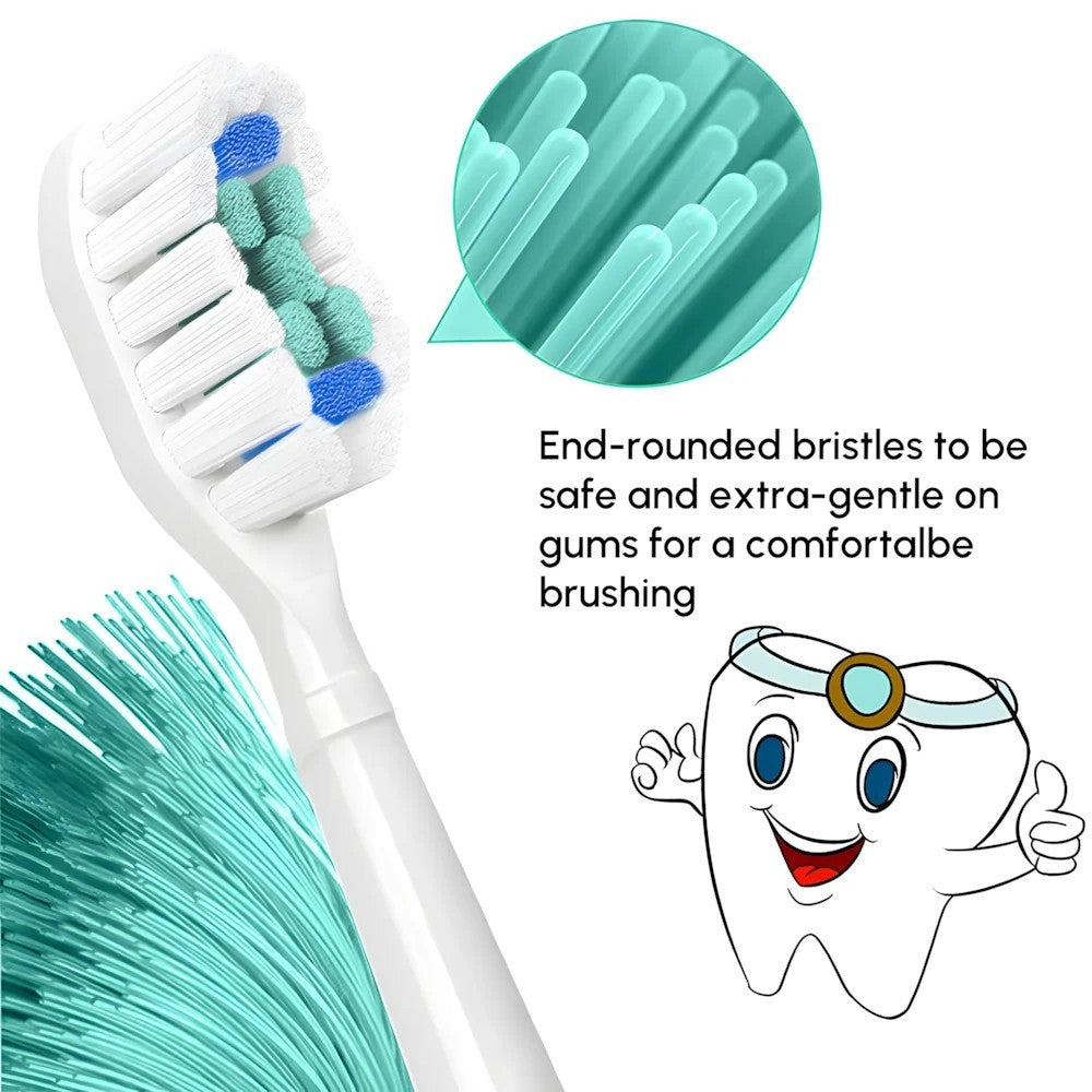 Replacement Toothbrush Heads for Philips Sonicare Electric Toothbrushes - Compatible with C1, C2, D12, 1100-9900 Series