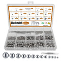 840 Pcs Stainless Steel Ball Bearings for Bicycle and Mechanical Use - Multiple Sizes