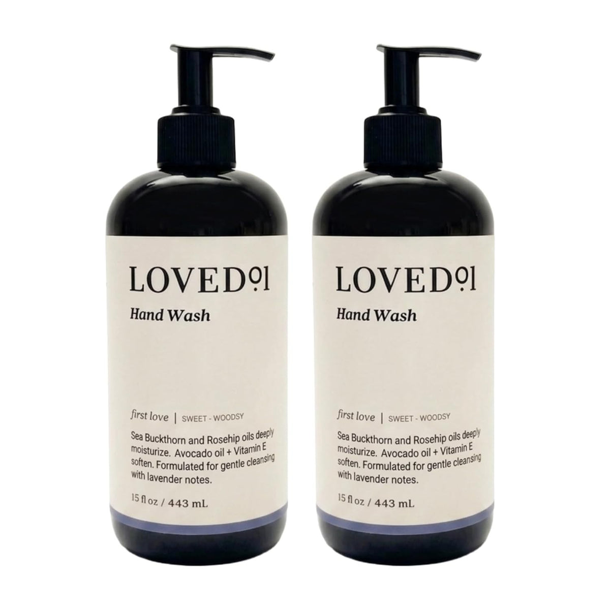 Loved01 Hydrating Liquid Hand Soap 15oz 2-Pack - Gentle Nourishing Formula