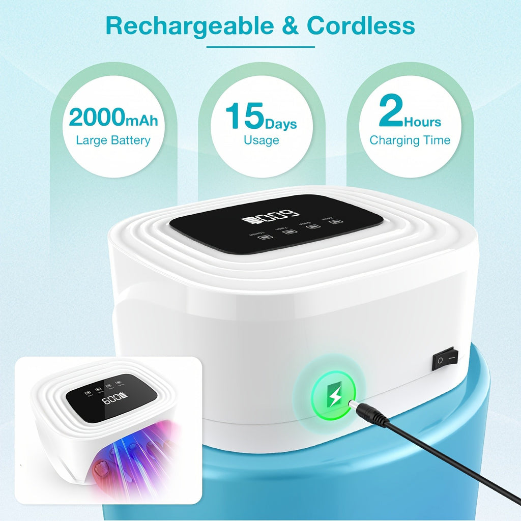 Rechargeable UV LED Nail Fungus Laser Device for Toenail Care & Fast Drying
