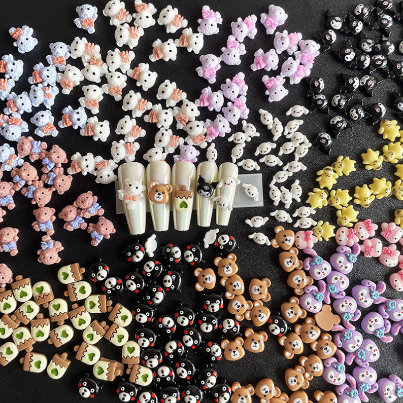 2-Pack 3D Nail Art Charms for Nail Decoration & DIY Crafts