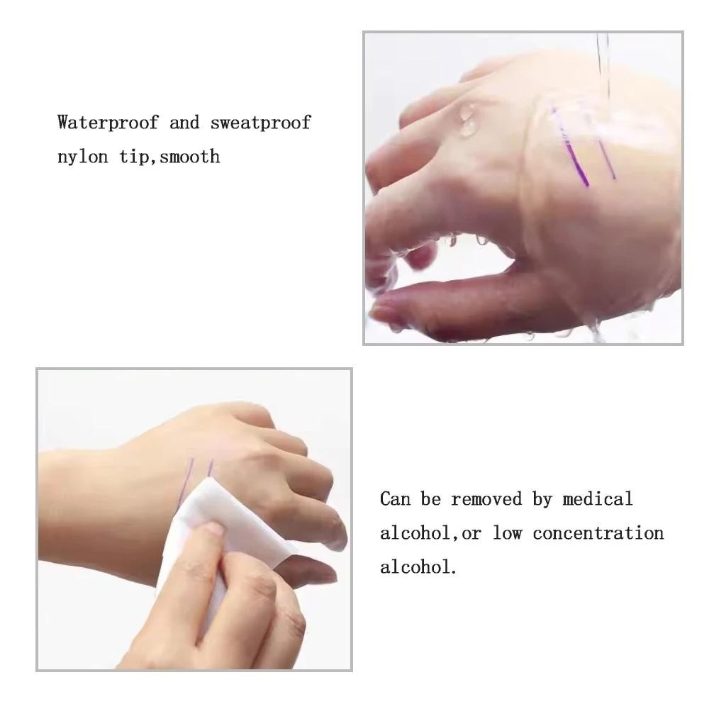Disposable Skin Marker Pen with Ruler – Sterilized Medical Tattooing/Temporary Marking
