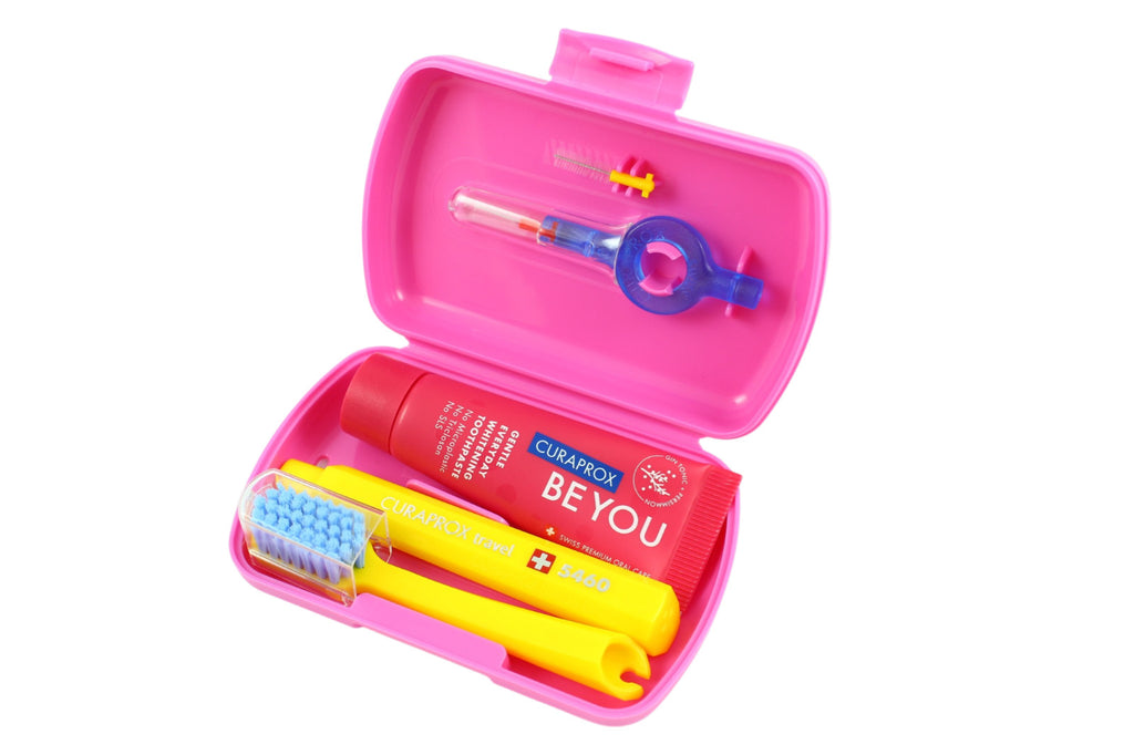 Travel Oral Care Set with Toothbrush, Toothpaste & Interdental Brushes
