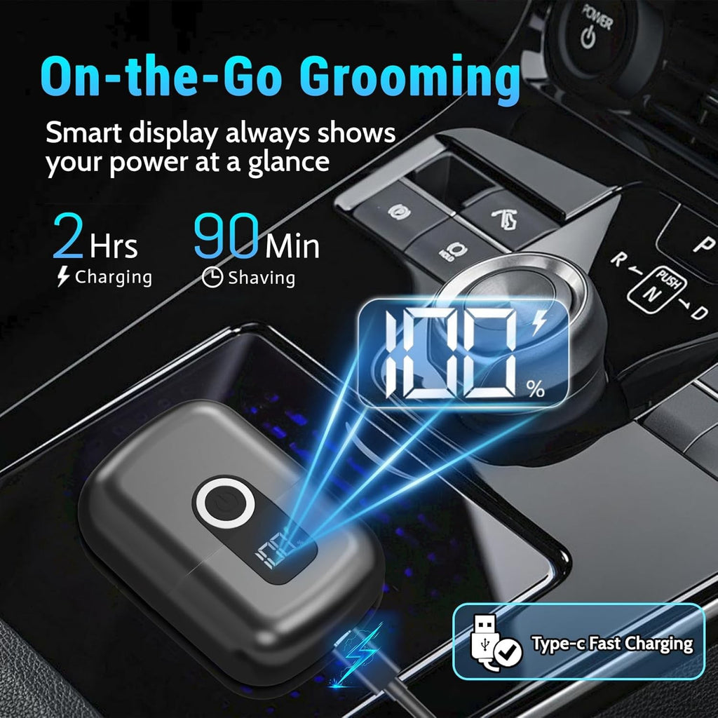 Men's Electric Foil Shaver - Wet & Dry 3-Blade Razor, USB-C Rechargeable
