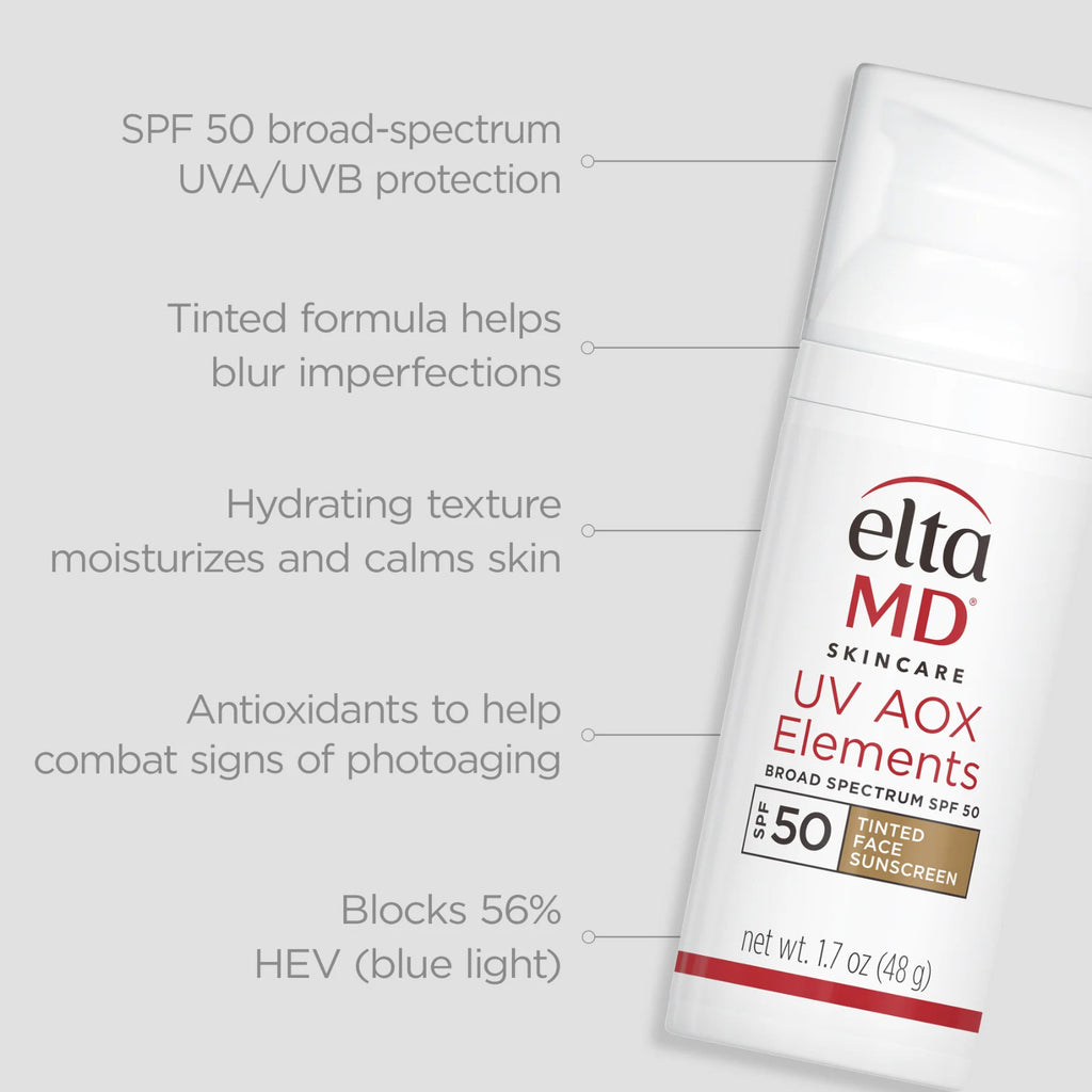 Elta MD UV AOX Elements Tinted SPF 50 Mineral Sunscreen 1.7oz - Broad Spectrum Hydrating
