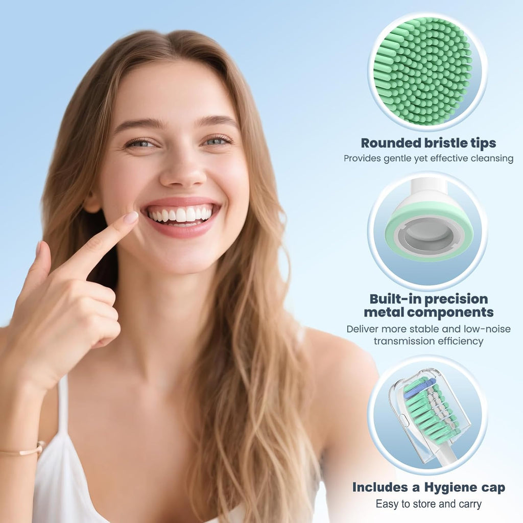 Replacement Toothbrush Heads for Philips Sonicare - 8 Pack, Compatible & Durable