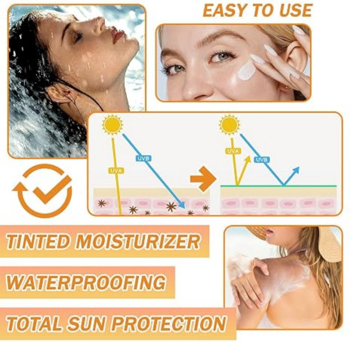 [US Seller] New Tinted Sunscreen SPF50+ PA+++ 50ml - Water Essence, Long-Lasting & Waterproof