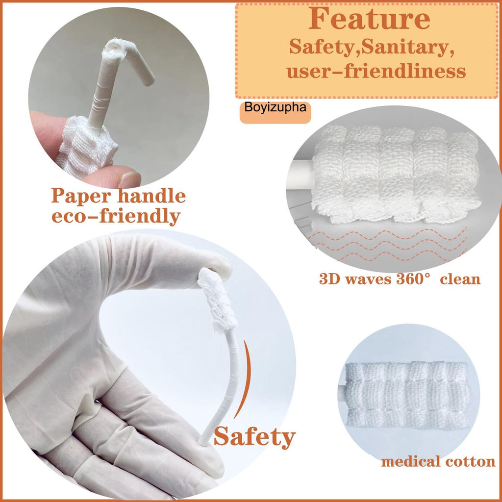 Baby Tongue Cleaner 100pcs Disposable Gauze Baby Oral Hygiene Stick