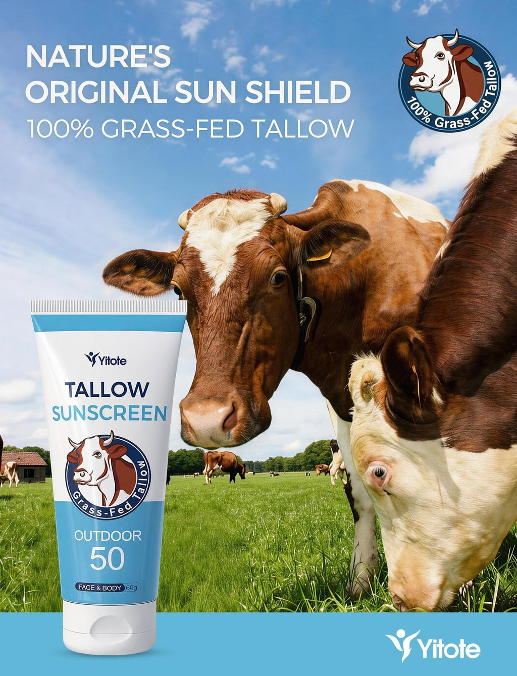 Mineral Sunscreen SPF50 for Face & Body - Reef-Friendly, Water-Resistant, 50ml