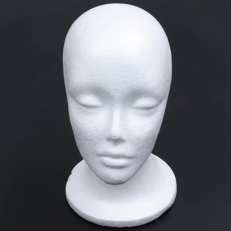 Female Foam Mannequin Head for Hat Wig Display Stand White
