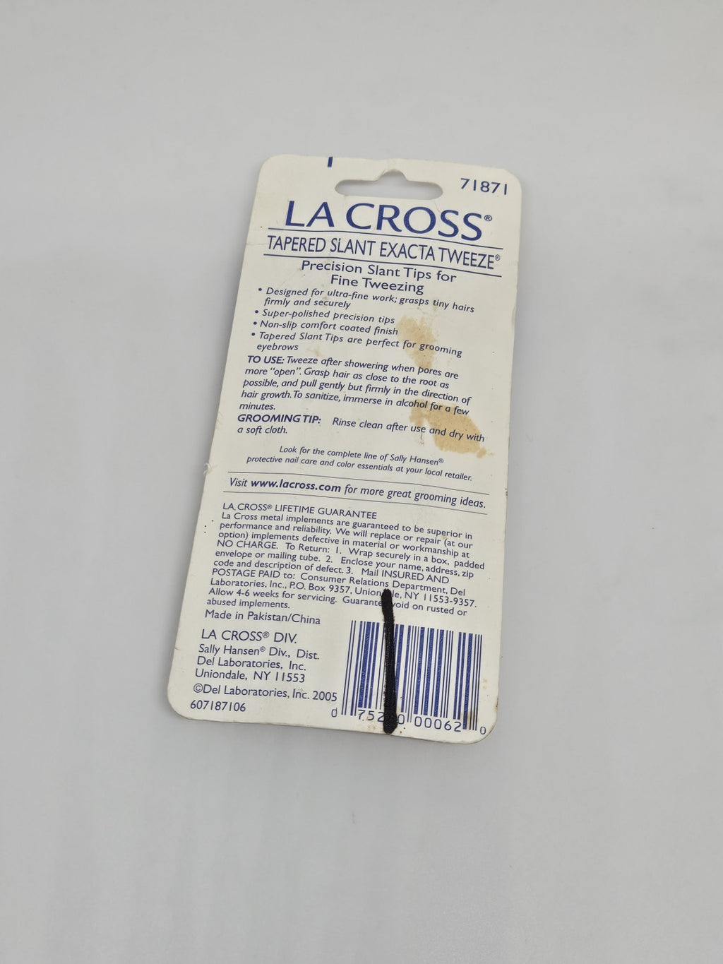 Sally Hansen La Cross EXACTA Tweeze Tapered Slant Tip Tweezer - New