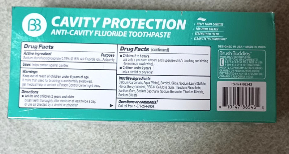 20 Pack Anti-Cavity Fluoride Toothpaste Cool Mint 3.5 oz Tubes | Oral Care