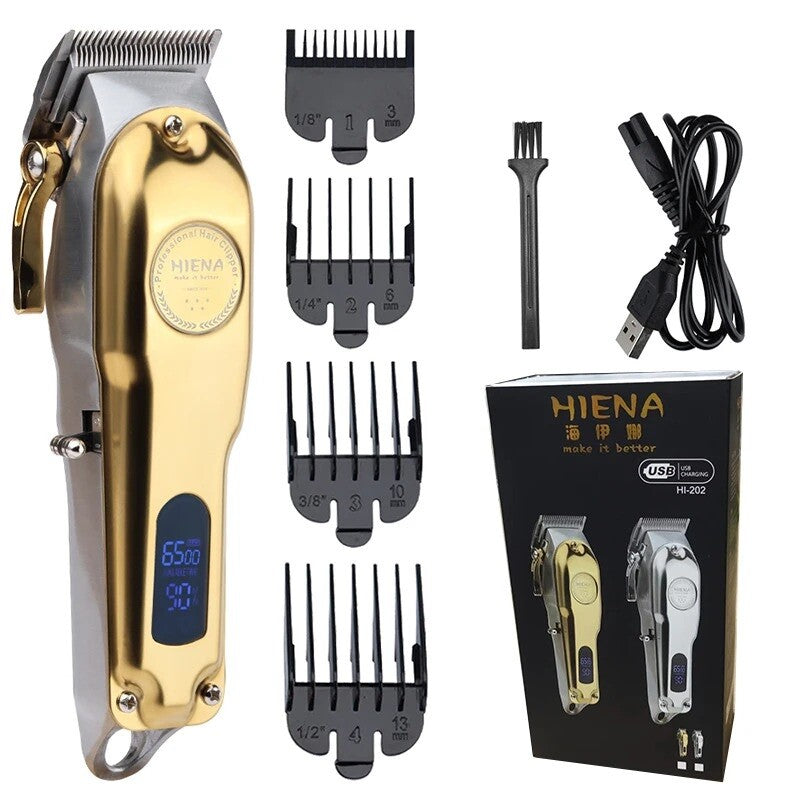 Professional Hair Clippers & Trimmer Kit with Adjustable Blades and Rechargeable Battery