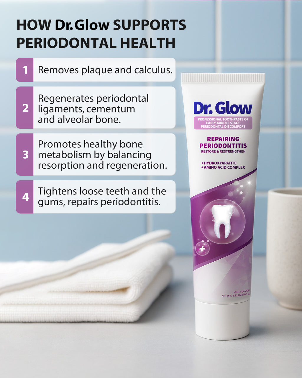 Gum Disease Toothpaste for Periodontitis & Gingivitis Repair - Strengthen Gums & Teeth