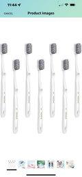 Vegols Soft Luxe Spiral Bristle Toothbrushes 6 Pack - White Plastic Adult Oral Care