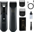 Men's Body Hair Trimmer with Ceramic Blades, Rechargeable Full-Body Grooming