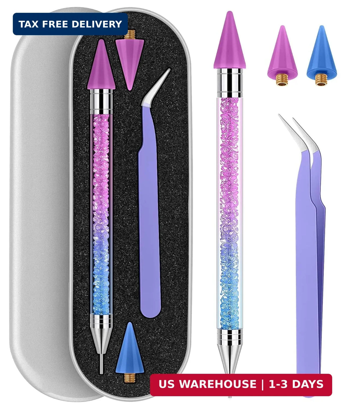 Rhinestone Picker Tool Set for Nail Art and Crafting - Dual Head Wax Pen