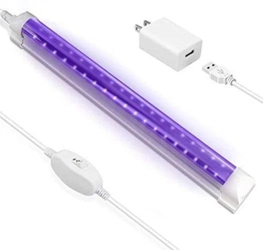 10W UV LED Black Light Tube with Adjustable Brightness for Parties Art & Detection