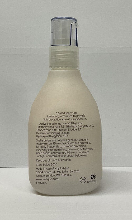 Jurlique SPF 30+ Sun Lotion 3.4 Fl Oz / 100ml - Broad Spectrum Sunscreen