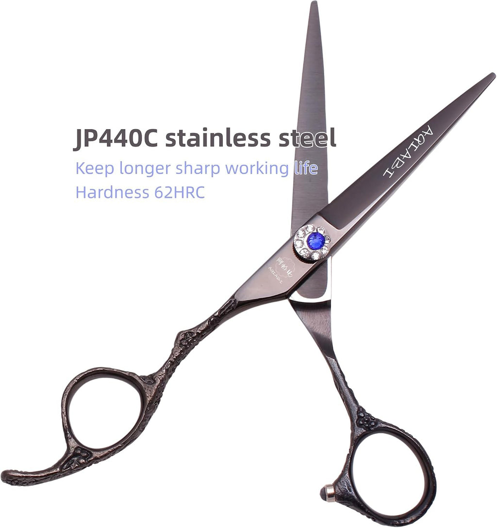 Left-Handed Hair Cutting & Thinning Scissors - 6 Inch Professional Barber Shears