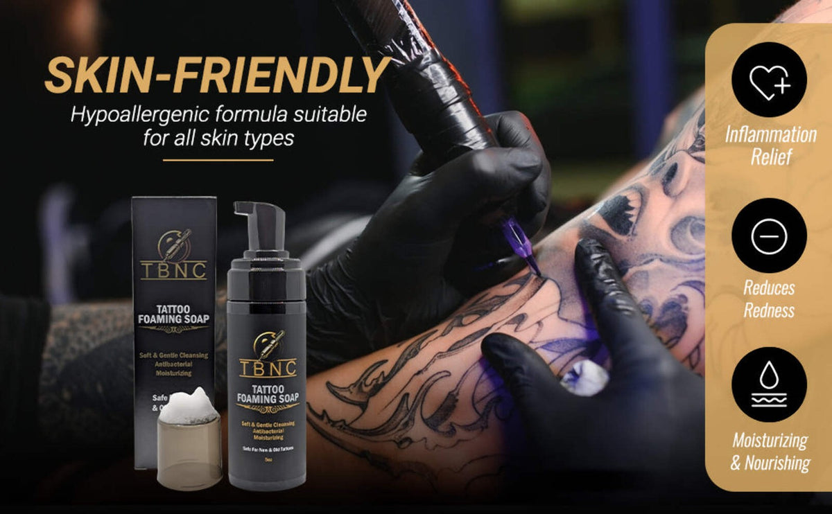 Tattoo Foaming Soap for Aftercare - Gentle, Antibacterial, Hydrating
