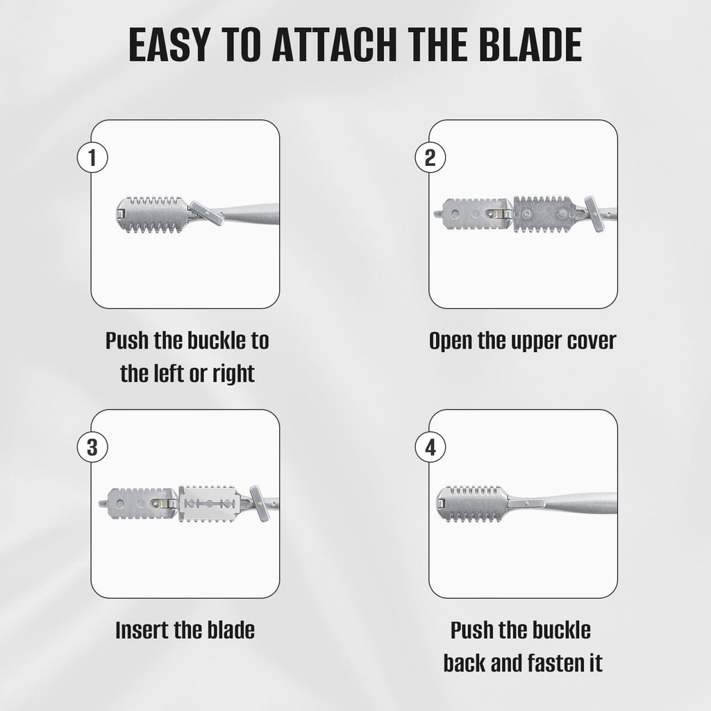 Aluminum Double-Edge Hair Thinning Razor Comb for Styling & Trimming