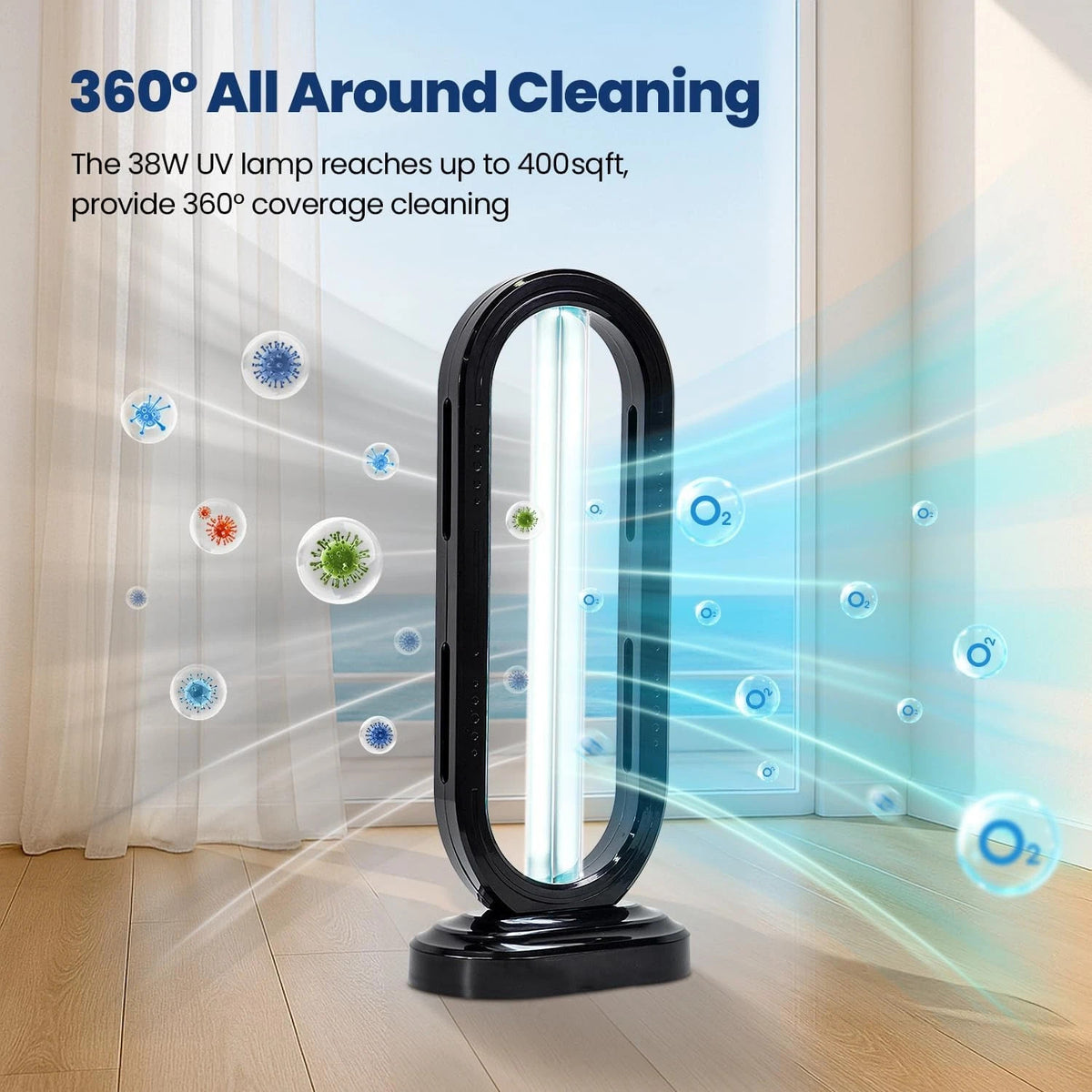 38W Ultraviolet Germicidal Disinfection Lamp for Household Sterilization