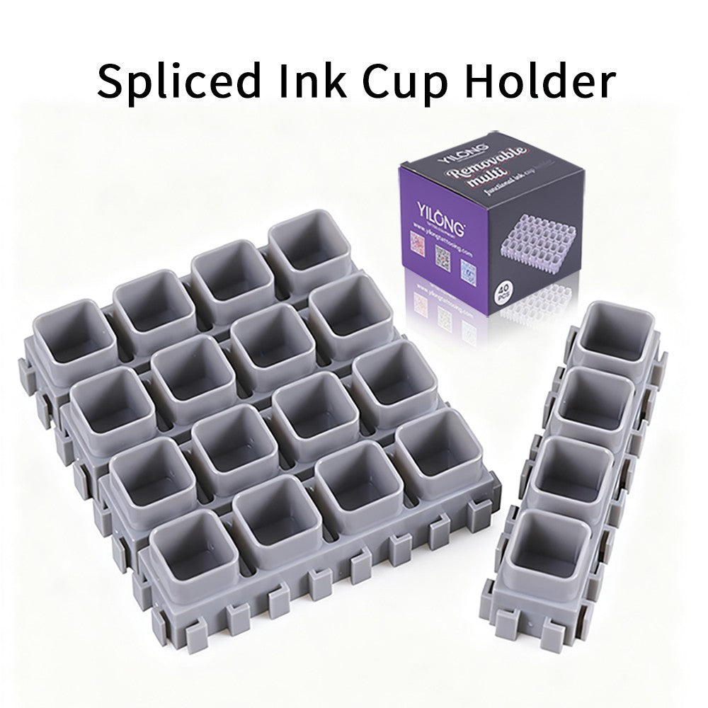 Removable Multi-Function Ink Cup Holder for Tattoo Artists – Grey ABS Tool