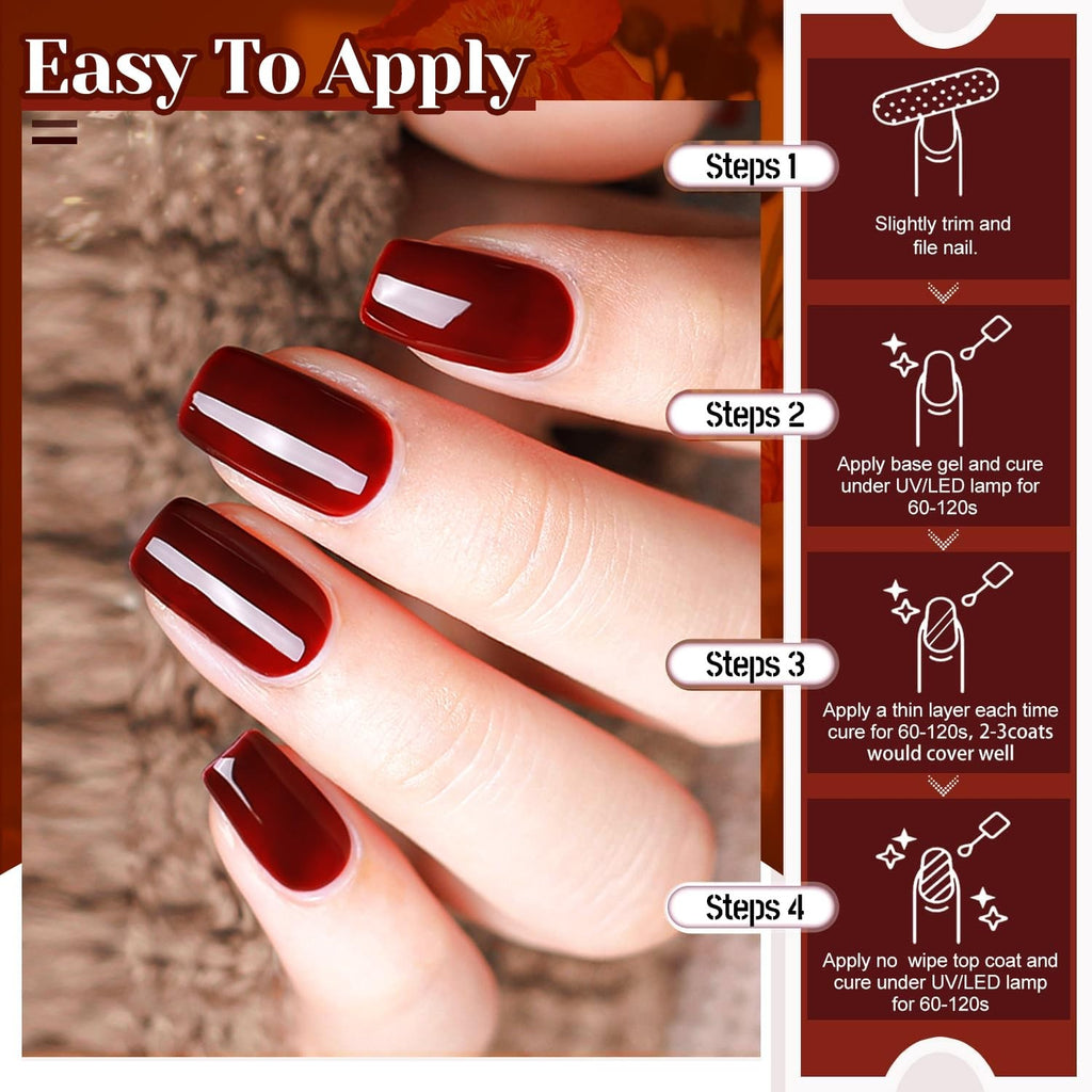 Gel Nail Polish Kit 30 Pieces with 27 Colors Matte & Glossy Top Coat
