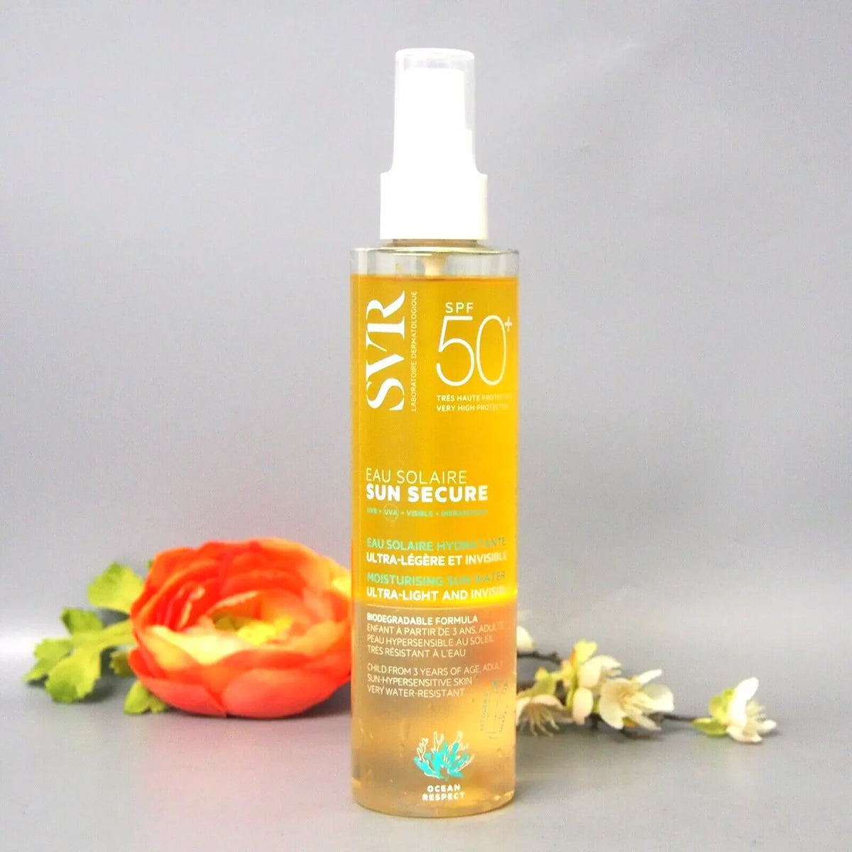 SPF50+ Water-Resistant Sunscreen Spray for Face & Body - 200ml, Pack of 3
