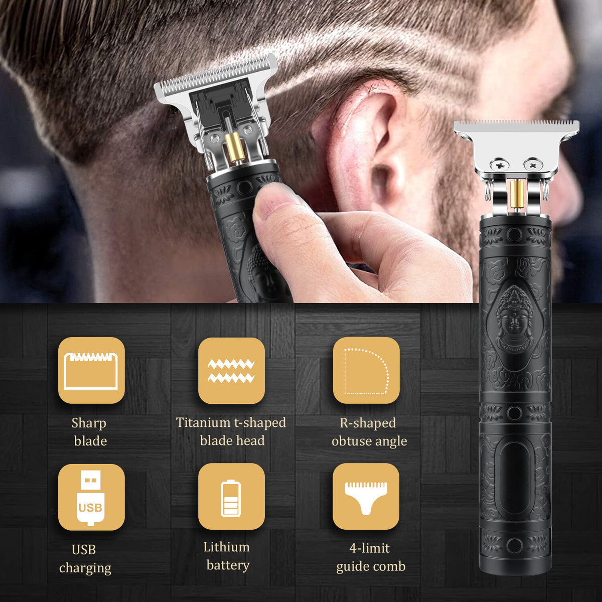 Portable Electric Razor for Men - Cordless Hair Trimmer & Hair Remover