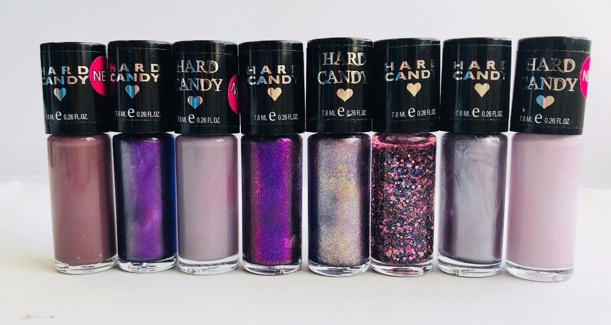 8-Piece Purple Nail Polish Set - Assorted Shades for Manicure & Pedicure