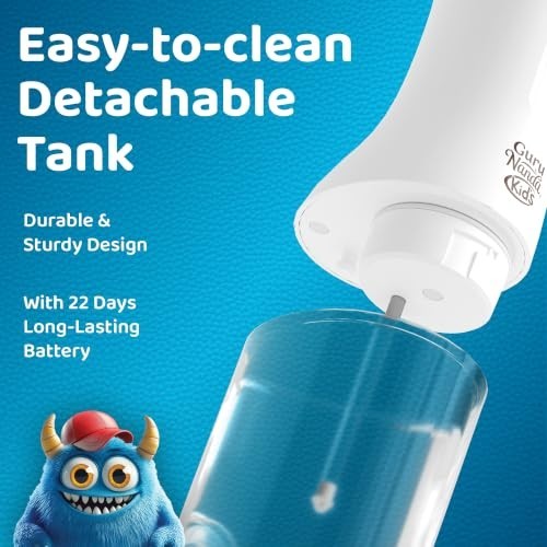 Kids Cordless Water Flosser with 200ml Tank 4 Modes Braces Friendly