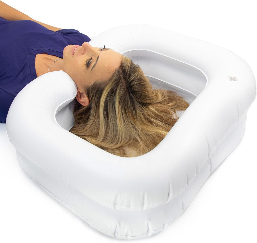 Inflatable Hair Washing Basin with Drainage for Kids and Adults