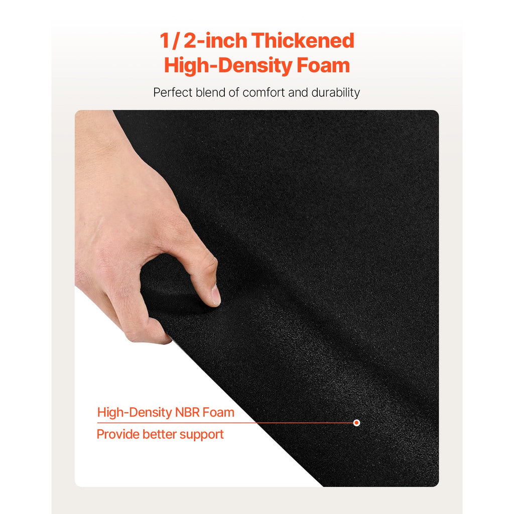 Anti-Fatigue Salon Floor Mat 4x5 ft with 1/2-Inch Foam for Hair Stylist Comfort