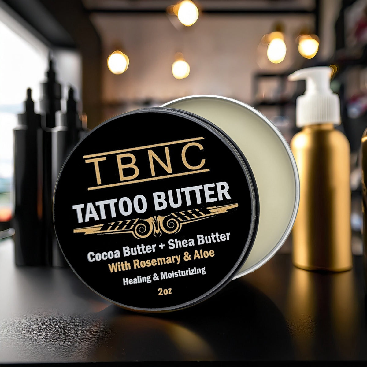 Tattoo Aftercare Butter Unscented – TBNC 2oz/4oz, Made in USA