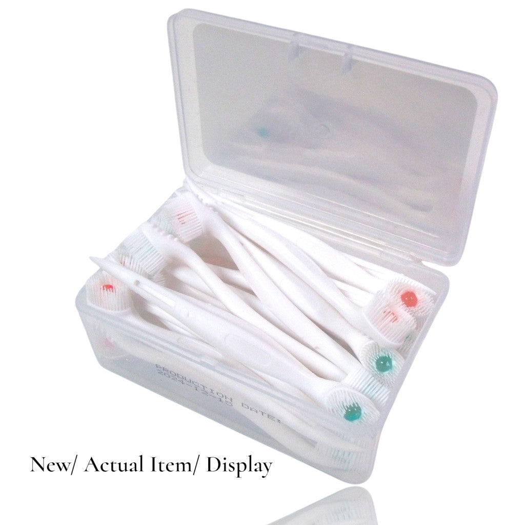 Disposable Mini Toothbrushes with Cleaning Beads Travel No Water - 72 Pack