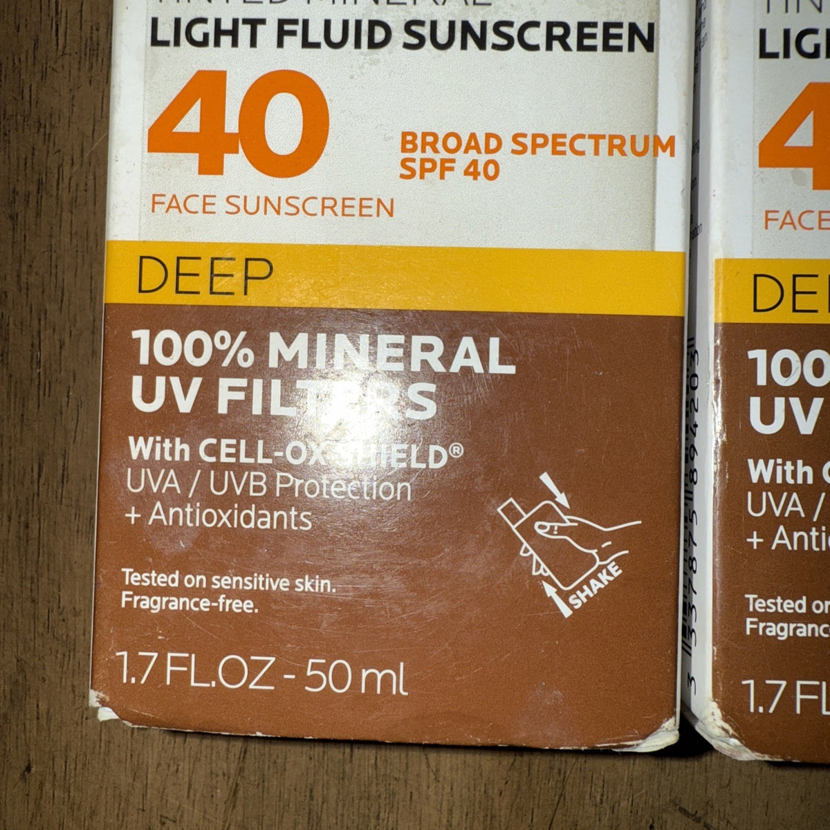 Mineral Tinted Sunscreen Light Fluid SPF 50 1.7 fl oz - 2 Pack